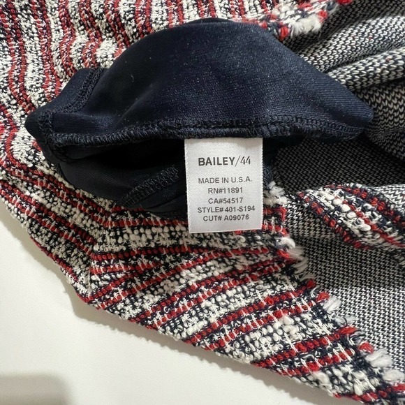 NWT WOMEN BAILEY/44 LAISSEZ FAIRE MULTI RED WHITE BLUE BOUCLE PENCIL SKIRT Small - Picture 6 of 10